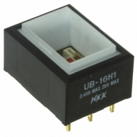 UB16RKG035C SWITCH PB SPDT RECT RED LED PCB