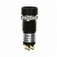 KB25CKG01 SWITCH PB DPDT RND GOLD SLD LUG