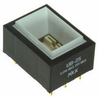 UB25RKG03N SWITCH PB DPDT RECT GOLD STR PC