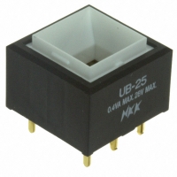 UB25SKG03N SWITCH PB DPDT SQ GOLD PC NO LED