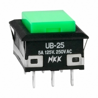 UB25NKW01N-F SWITCH PB DPDT RECT SILVER SOLDR