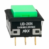 UB26NKG01N-F SWITCH PB DPDT RECT GOLD SOLDER