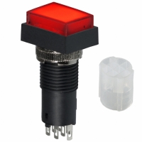 KB25RKW01-5C-JC SWITCH PB ILLUM DPDT MOM RED SLD