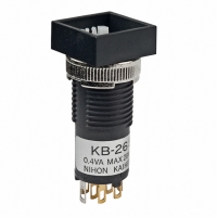 KB26SKG01 SW PB DPDT ALT SQ GOLD SLD LUG