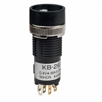 KB26CKG01 SW PB DPDT ALT RND GOLD SLD LUG