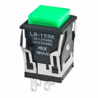 LB15SKW01-FJ SWITCH PB SPDT MOM SQ GOLD SLD