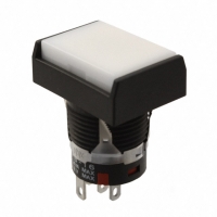 YB16NKG01-BB SW PB SPDT RECT WHITE CAP SLD