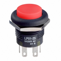 LP0125CCKW015CB SWITCH ILLUM PB DPDT RED LED