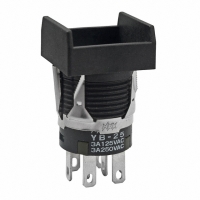 YB25KKW01 SWITCH PB DPDT SILVER SOLDER LUG