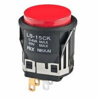 LB15CKG01-C SW PB SPDT MOM RND RED CAP SLD