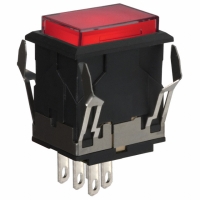 LB15RKW01-5C-JC SWITCH PB ILLUM SPDT MOM RED SLD