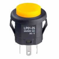 LP0125CMKW015DB SWITCH ILLUM PB DPDT SNAPIN AMB