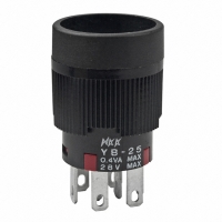 YB25CKG01 SWITCH PB DPDT GOLD SOLDER LUG