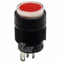 YB15WCKW01-5C-JC SWITCH PB ILLUM SPDT RND RED CLR