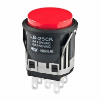 LB25CKW01-C SW PB DPDT MOM RND RD CAP SLD MT