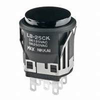 LB25CKW01-A SW PB DPDT MOM RND BK CAP SLD MT