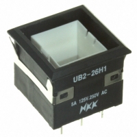 UB226KKW015D SWITCH PB DPDT SQ AMB ILLUM SLD