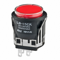 LB15CKW01-12-JC SW PB ILLUM SPDT MOM RND RED SLD