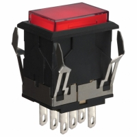 LB26RKW01-5C-JC SWITCH PB ILLUM DPDT ALT RED SLD