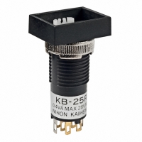 KB25RKG01-5D-JD SW PB ILLUM DPDT MOM RECT GN SLD