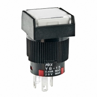 YB15SKG01-5F-JB SWITCH PB SPDT BRGHT GREEN LED