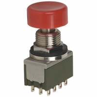 MB2185SB3W01-EC SW PB 4PDT RED CAP SILV SLD LUG