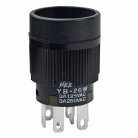 YB26WCKW01 SWITCH PB DPDT SILVER SOLDER LUG