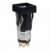 KB26KKG01-5C05-JC SWITCH ILLUM PB SQ DPDT RED 5V