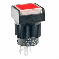 YB15WSKW01-5C12-JC SWITCH PB SPDT BRIGHT RED ILLUM