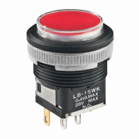 LB15WKG01-5C-JC SWITCH ILLUM PB SPDT ROUND RED