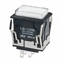 LB15RKW01-6B-JB SWITCH PB ILLUM SPDT WHT LED