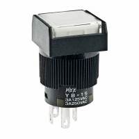 YB15SKW01-2CF05-JB SW PB SPDT ILL SQ 5V R/G CAP SLD