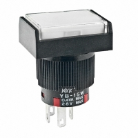 YB15WRKG01-6G-JB SWITCH PB SPDT BLUE LED ILLUM