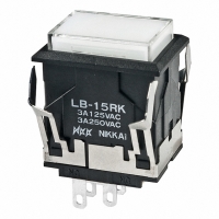 LB15RKW01-5F05-JB SWITCH ILLUM PB SPDT RECT GRN 5V