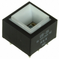 UB25SKW036G SWITCH PB DPDT SQ BLUE ILLUM PC