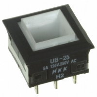 UB25KKW016F SWITCH PB DPDT SQ ILLUM GREEN