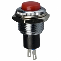 RP3502MBRED SWITCH PB SPST-N/C METAL 3A RED