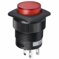 CLS-PC11A125S01R SWITCH PB ILLUM SPST 3A RED