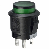 CLS-PC11A125S00G SWITCH PB MOM ILLUM SPST 3A GRN