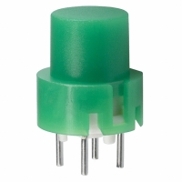 520.02-GRN SWITCH PB SPST MOM ROUND GREEN