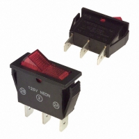 CA04J137207Q SWITCH ROCKER ILLUM 125V RED