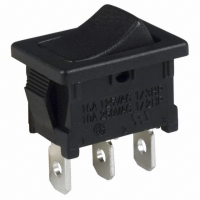 DA101J12S215QF SWITCH ROCKER SPDT 16A BLK QC