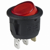 CR102J3RS215QF8 SWITCH ROCKER SPST ILL 250V RED