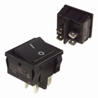 D602J12S205PQF SWITCH ROCKER DPST 10A QC BLACK