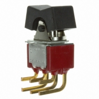 7203J1ABE2 SWITCH ROCKER DPDT R/A PC MNT