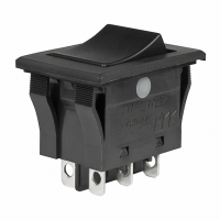 JWLW22RAA SWITCH ROCKER DPDT 16A SEAL BLK