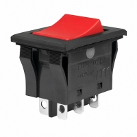 JWLW22RCA SWITCH ROCKER DPDT 16A SEAL RED