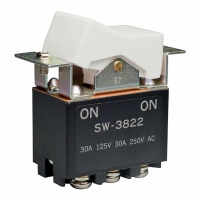 SW3822/U SWITCH ROCKER DPDT SCREW UL