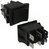 RB24GD1100 SW ROCKER DPDT 20A BLK ACTUATOR