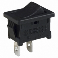 DA102J12S215QF SWITCH ROCKER SPST 16A BLK QC